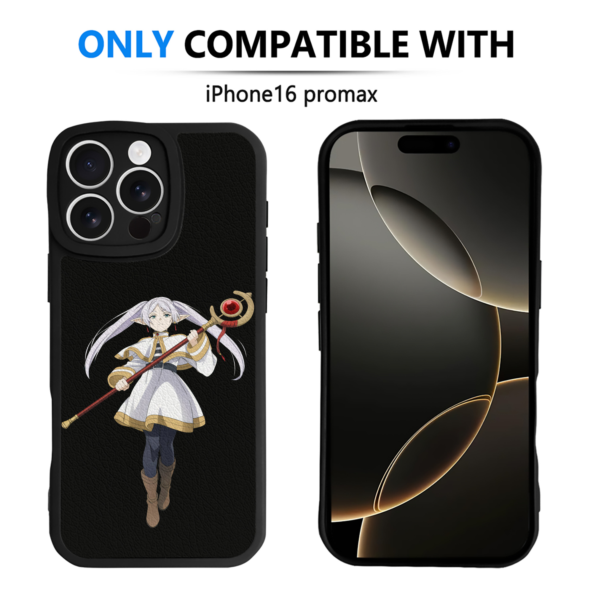 （画像用） 葬送のフリーレン Frieren 【iPhone 16シリーズ対応】シリコンスマホケース（レザー調） 材質：シリコン